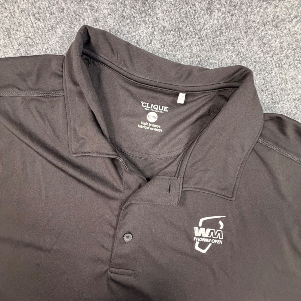 Clique Mens WM Phoenix Open Golf Polo Shirt Black XXL Short Sleeve 0825